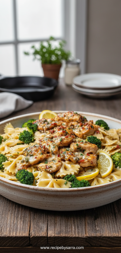 cowboy-butter-lemon-bowtie-chicken-pasta-with-broccoli-for-dinner_feature