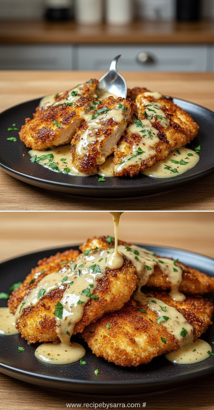 crispy-parmesan-chicken-with-a-rich-garlic-sauce---easy-dinner-idea---delectable-meal_feature