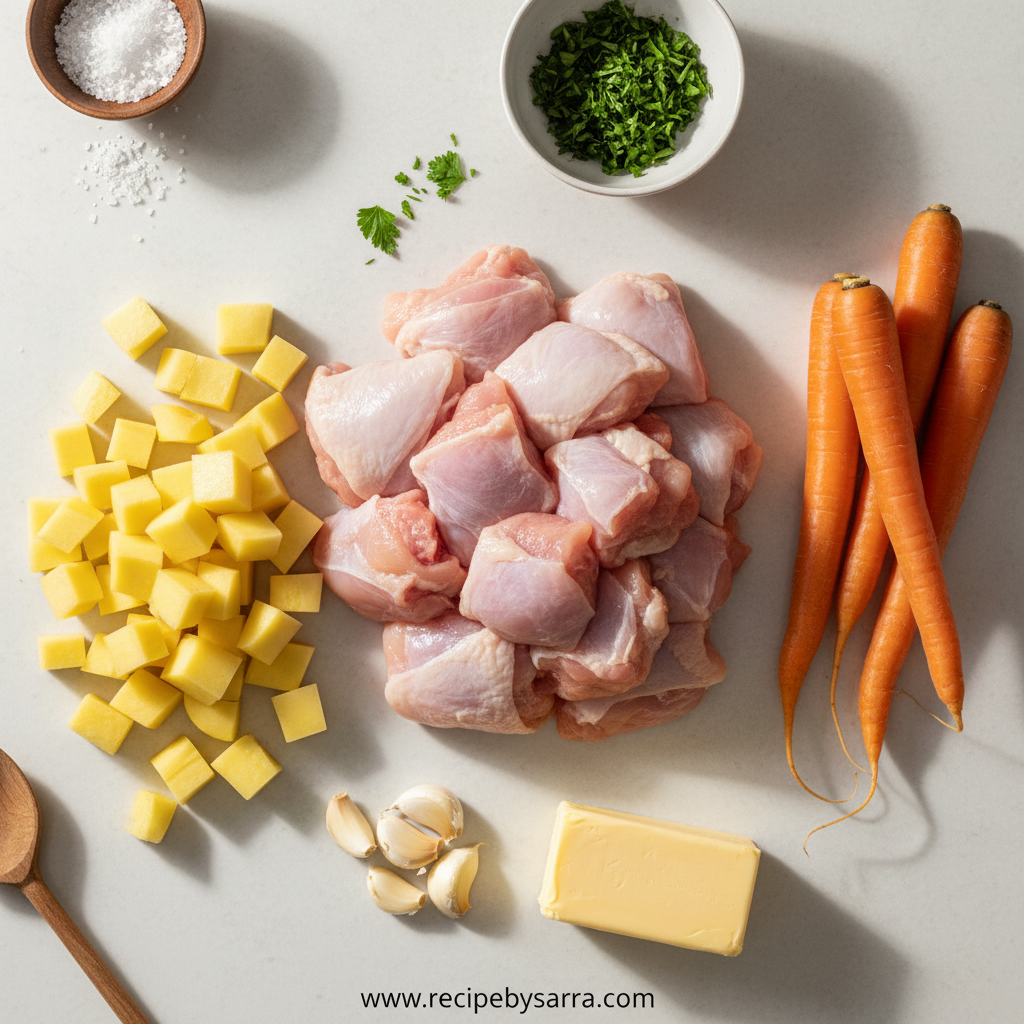 Crock Pot Garlic Butter Chicken with Potatoes and Carrots - Easy Slow Cooker Dinner 2 Ingredients for crock pot garlic butter chicken