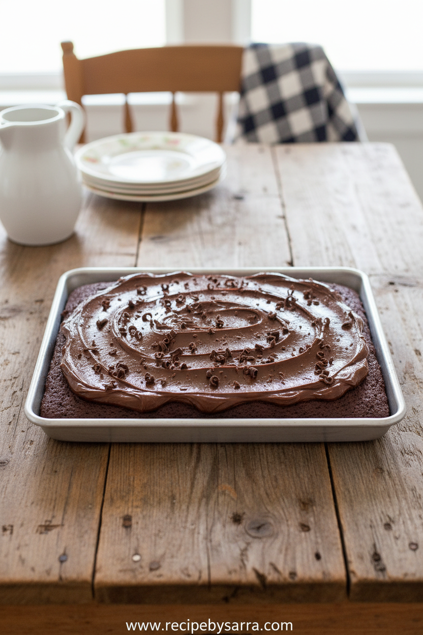 Pioneer Woman Chocolate Sheet Cake - Classic Texas Sheet Cake Recipe with Fudgy Icing 1 Pioneer Woman chocolate sheet cake with rich fudgy icing