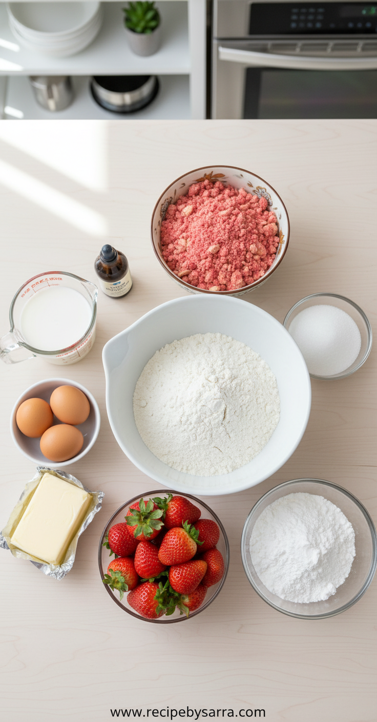 Strawberry Crunch Cake Recipe - Classic No-Bake Dessert with Cookie Topping 2 Ingredients for strawberry crunch cake