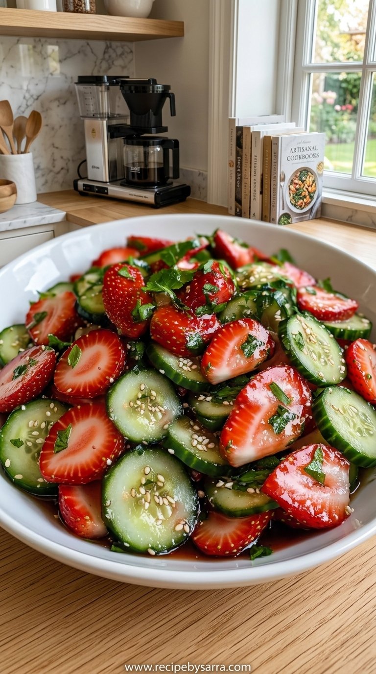 Easy Summer Cucumber Strawberry Salad - Refreshing No-Cook Recipe 4 easy-cucumber-strawberry-salad-for-summer_feature