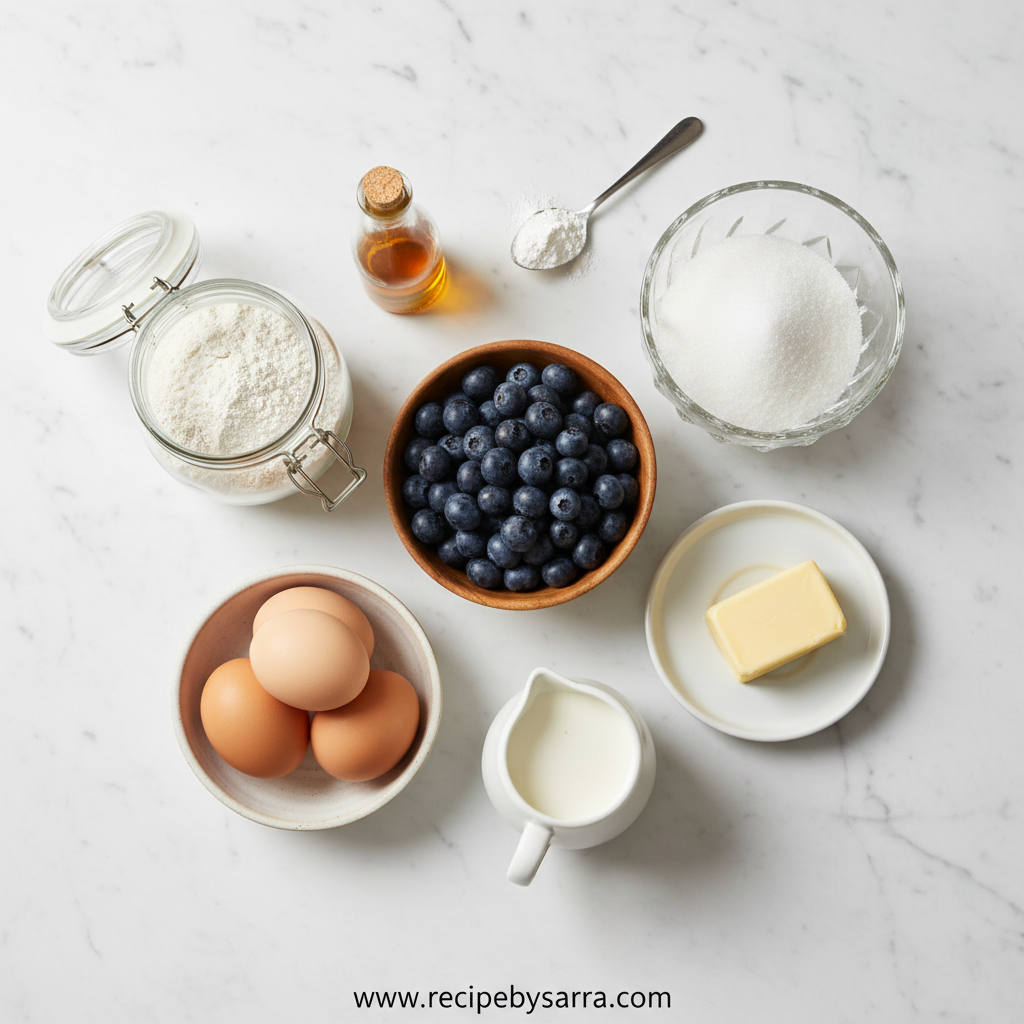 Ingredients for Blueberry Muffins