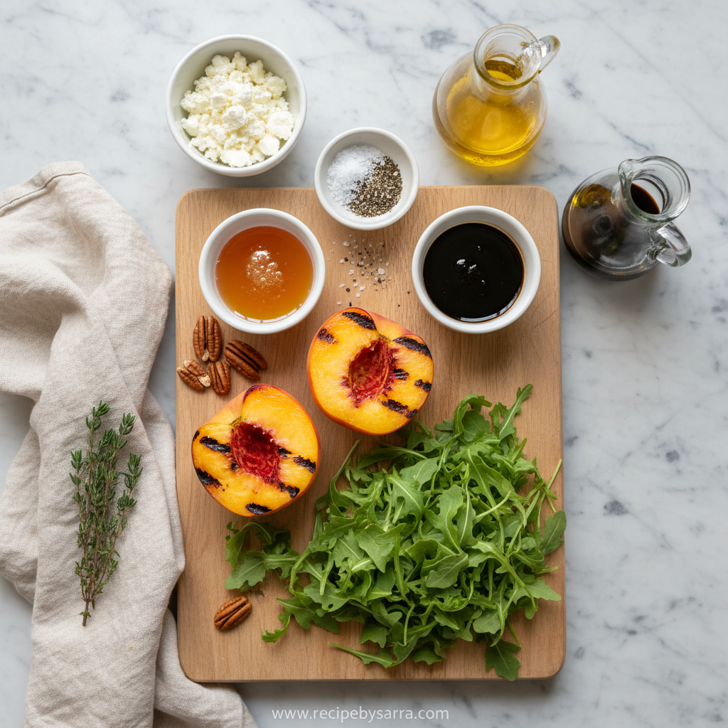 Ingredients for Grilled Peach Salad