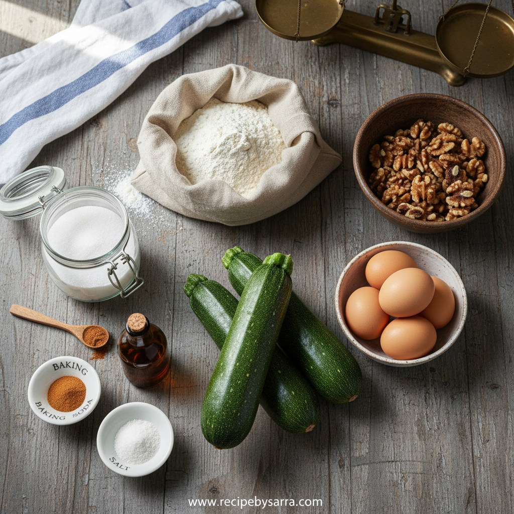 Mom’s Secret Moist Zucchini Bread: A Classic Family Recipe 2 Ingredients for Mom’s Secret Moist Zucchini Bread