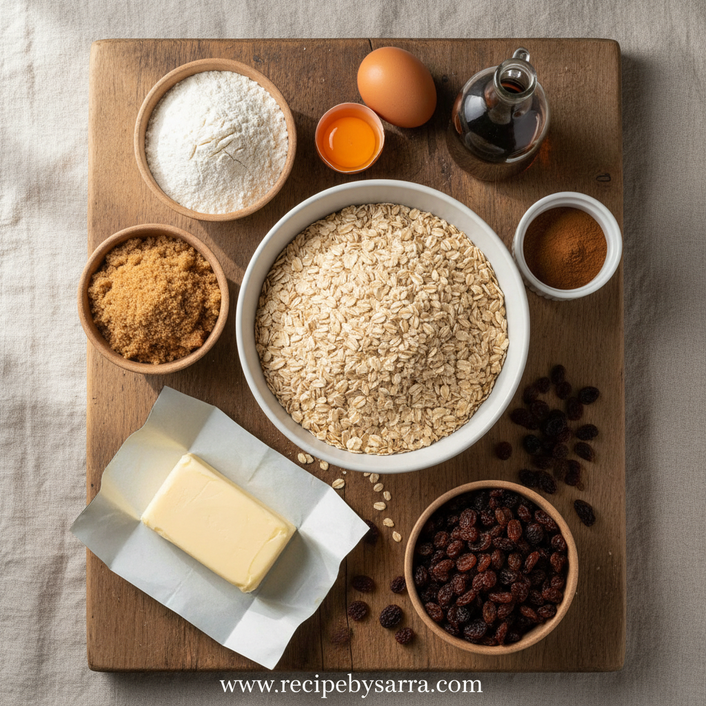 Oatmeal Cookies Ingredients