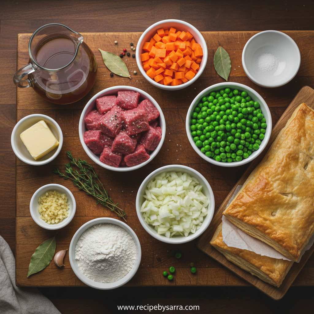 Ingredients for Beef Pot Pie