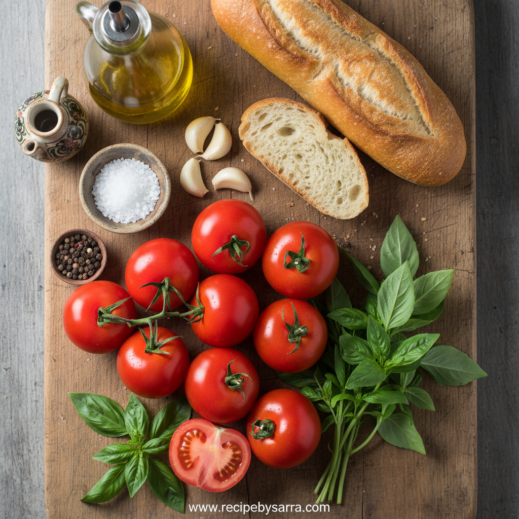 Rustic Italian Bruschetta Recipe: The Perfect Classic Italian Starter 2 Fresh ingredients for Rustic Italian Bruschetta