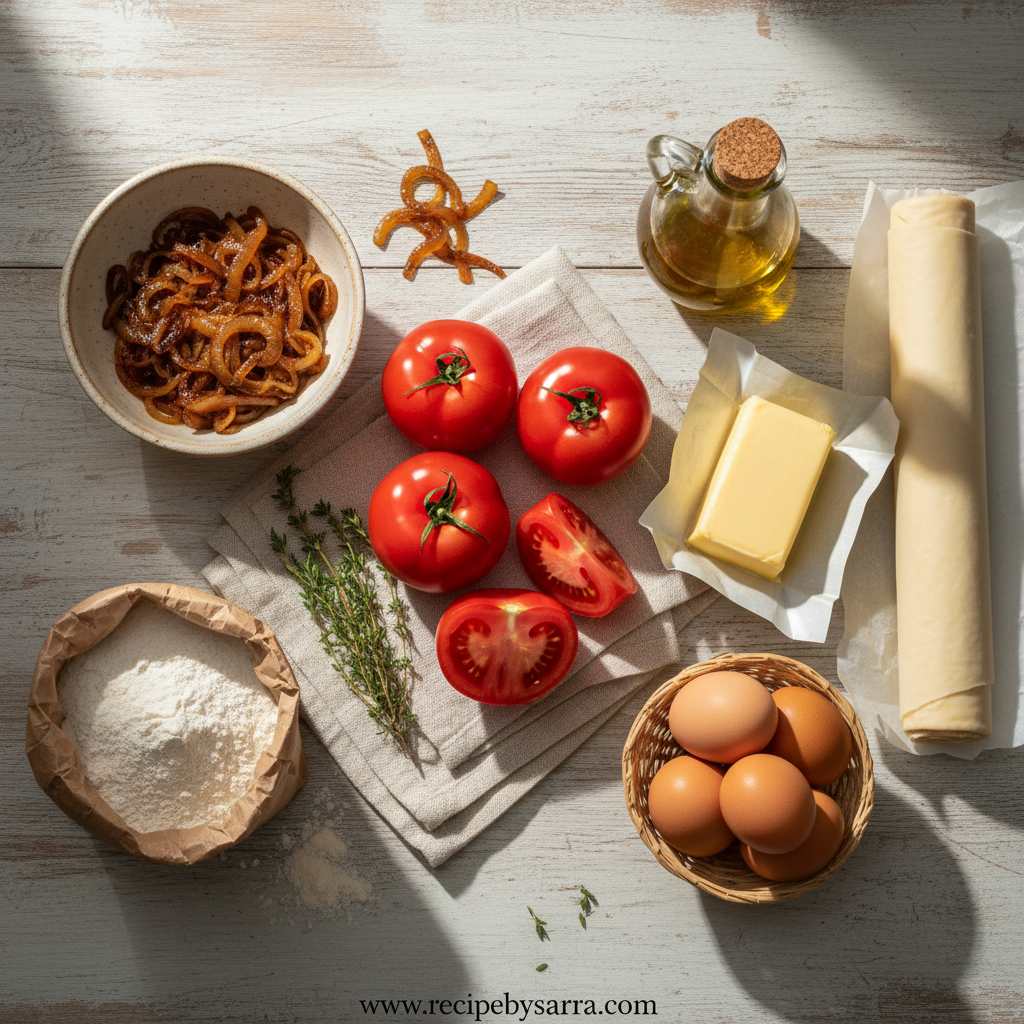 Ingredients for Beefsteak Tomato Tart