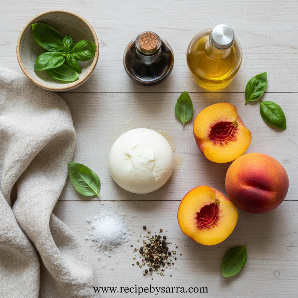 Fresh Grilled Peach Burrata Salad: A Sweet and Savory Summer Delight 2 Ingredients for Fresh Grilled Peach Burrata Salad