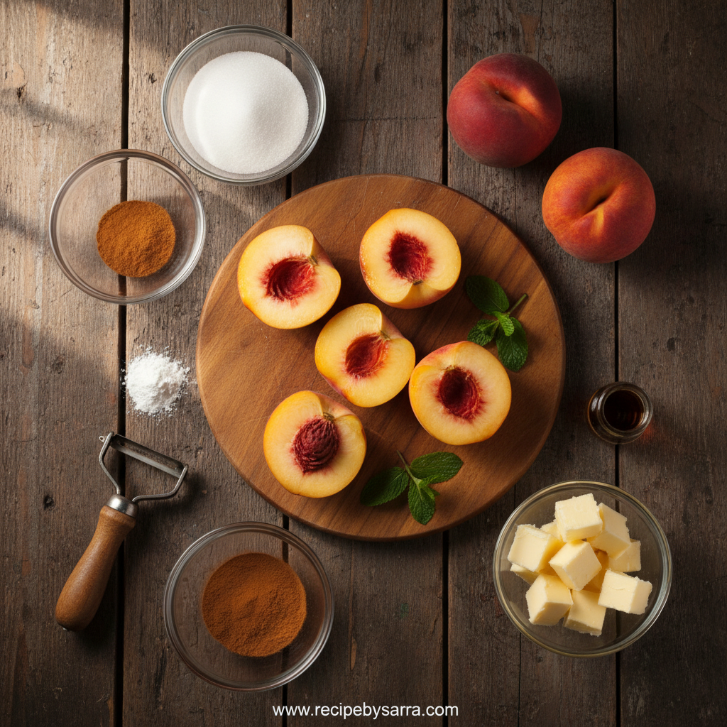 Ingredients for Southern Peach Cobbler