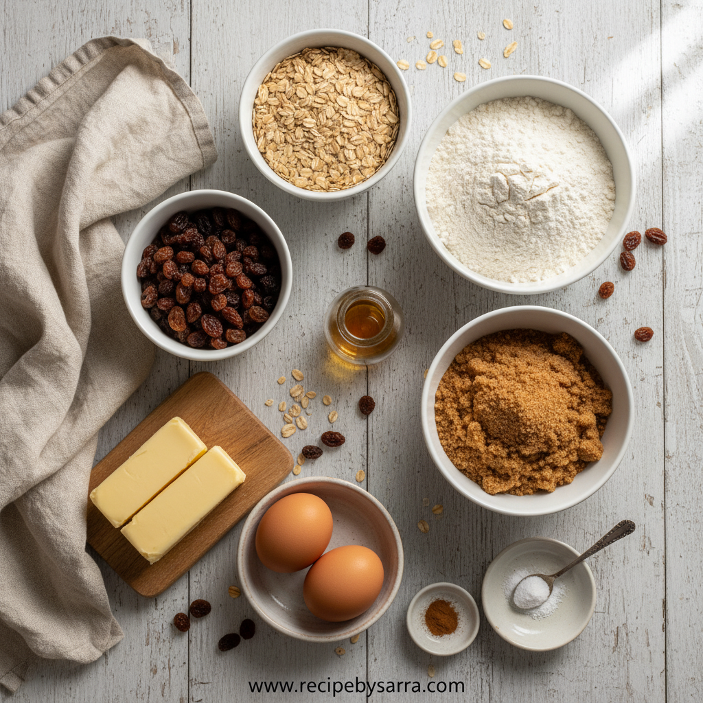 Oatmeal Cookies Ingredients