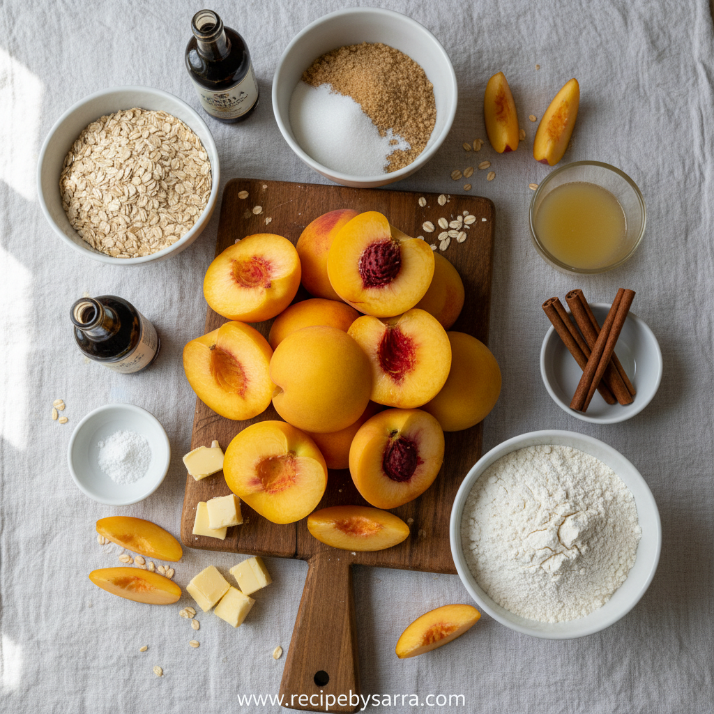 Ingredients for Peach Cobbler